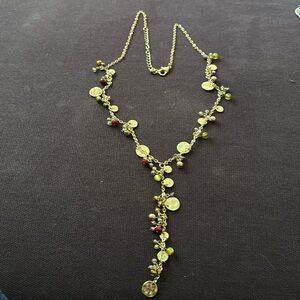 Necklace beaded and adjustable chain